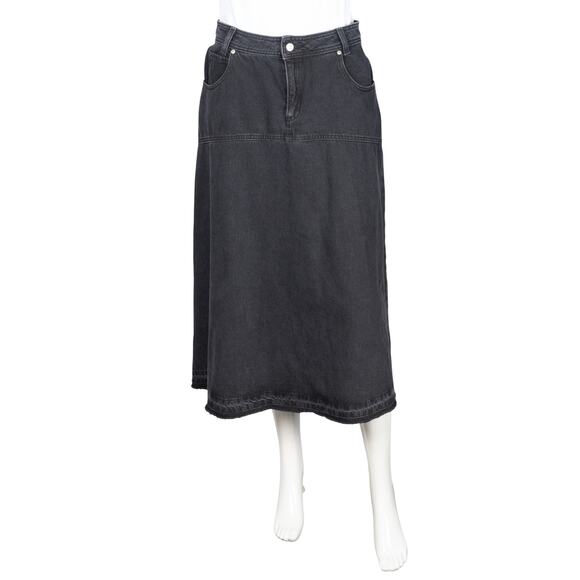 ba&sh Dresses & Skirts - BA&SH Black Denim Midi Jean Skirt Size M